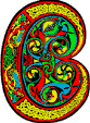 An illuminated letter C