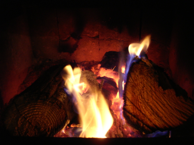 Fire in living room. . .