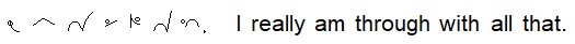 Picture of a Shapewriter sentence